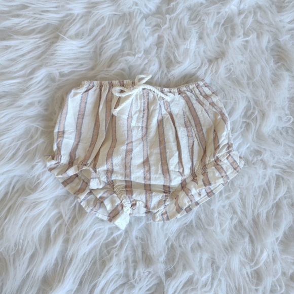 Rylee + Cru Other - Rylee and Cru 3-6 months baby girl bloomers striped neutral colors
